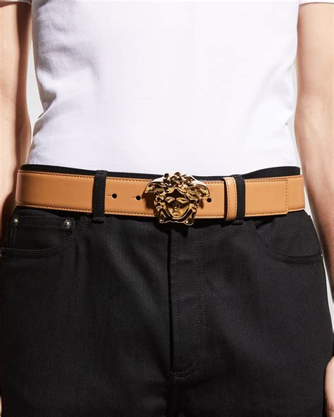 versace belt etsy|Versace medusa buckle leather belt.